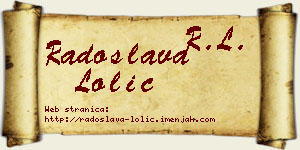 Radoslava Lolić vizit kartica